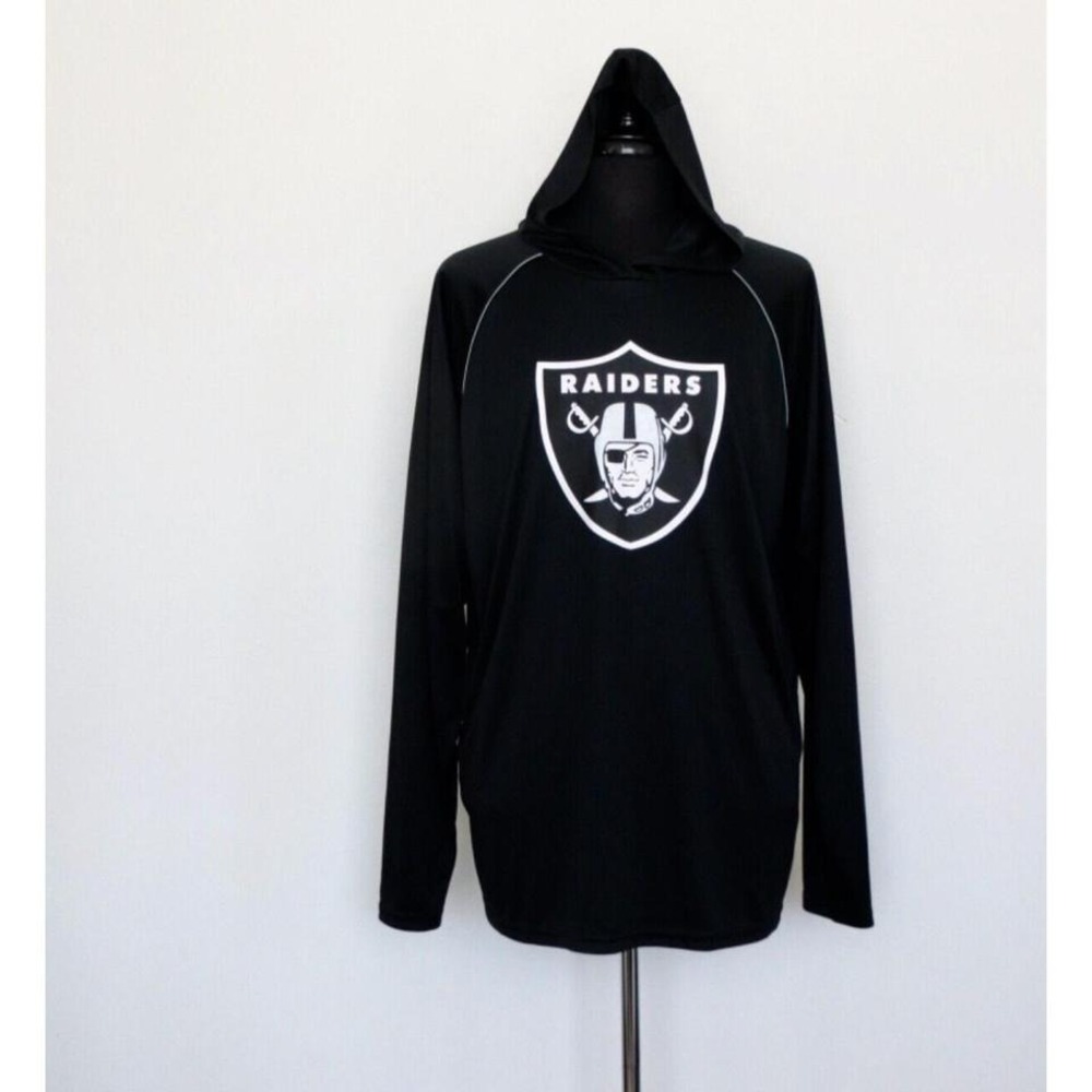 NEW! Starter NFL Los Angeles Raiders Hooded Pullover Black SZ 2XL